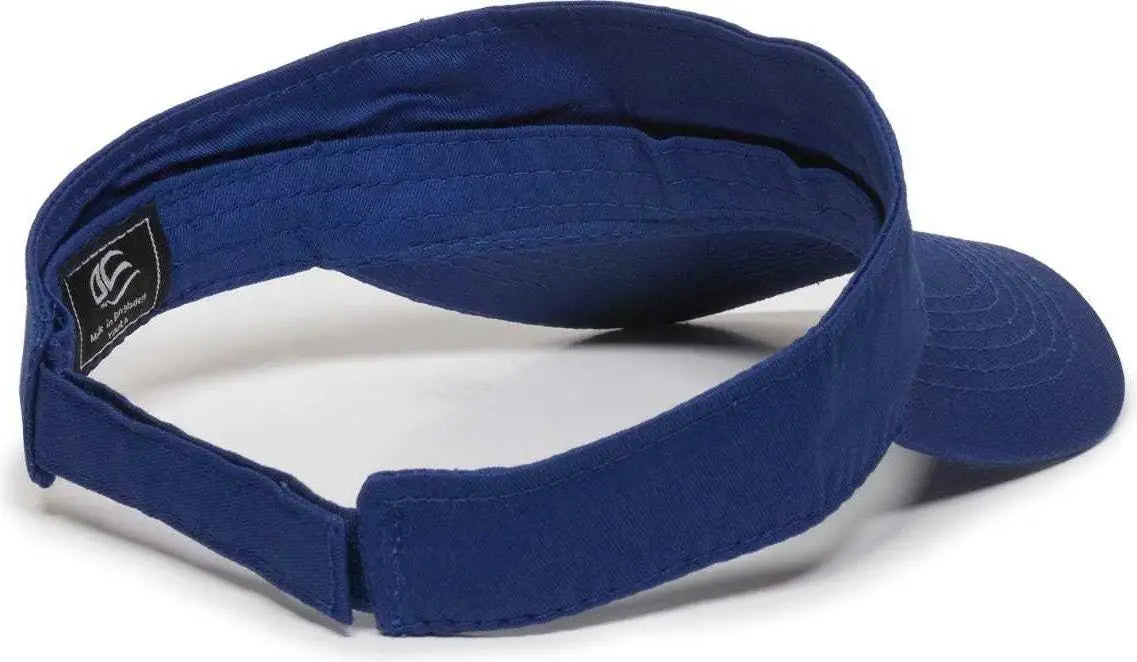 OC Sports PCTV-100 Adjustable Cotton Visors - Royal