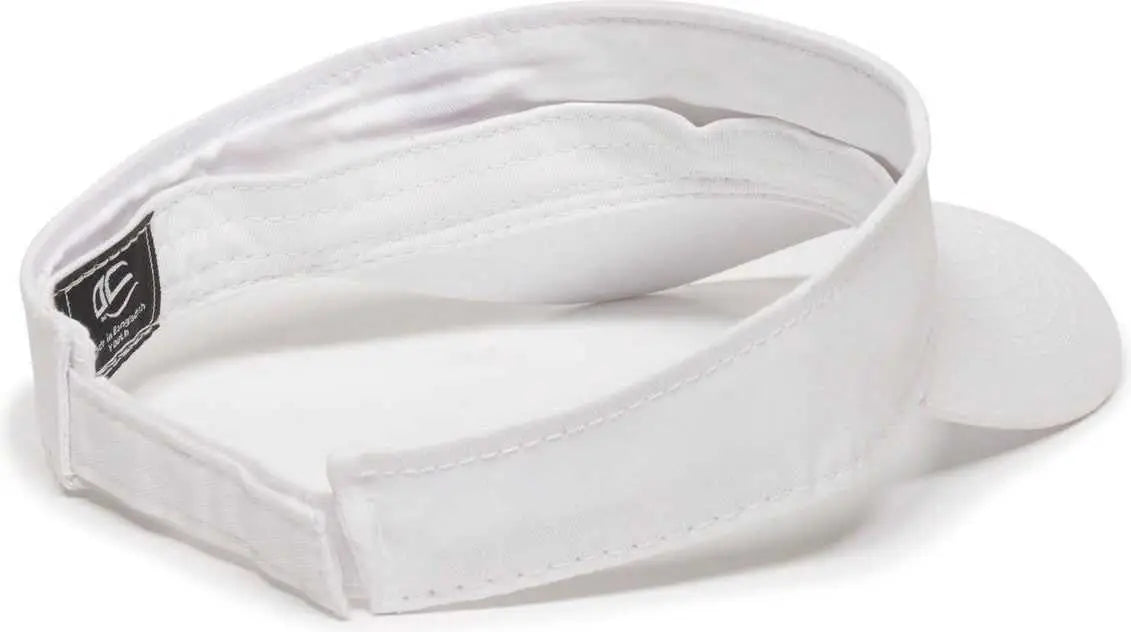 OC Sports PCTV-100 Adjustable Cotton Visors - White