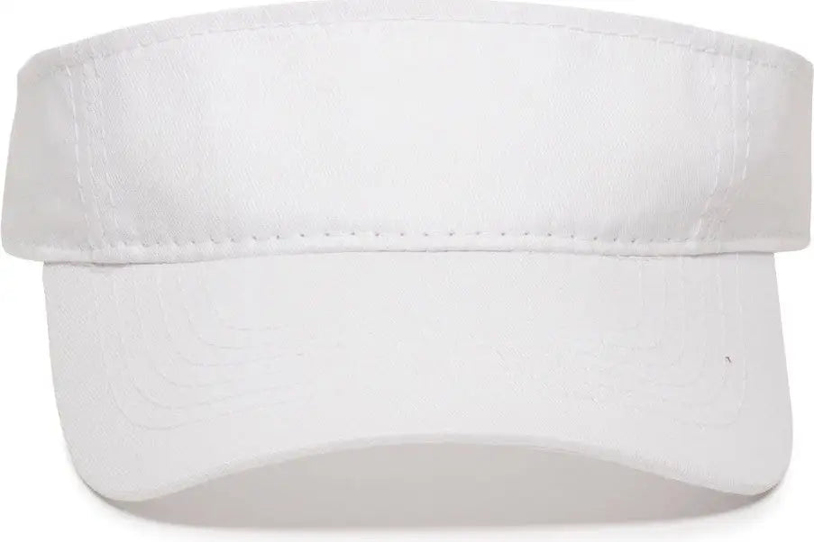 OC Sports PCTV-100 Adjustable Cotton Visors - White