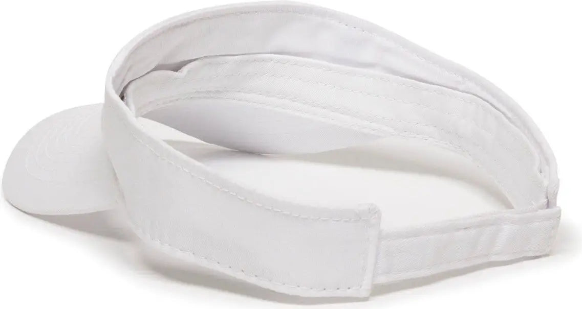OC Sports PCTV-100 Adjustable Cotton Visors - White
