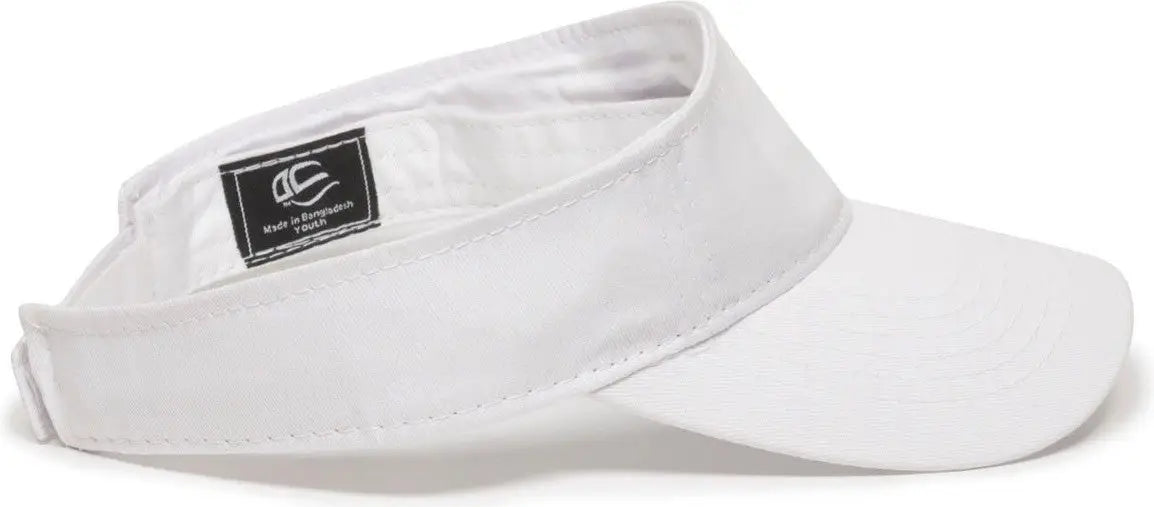 OC Sports PCTV-100 Adjustable Cotton Visors - White