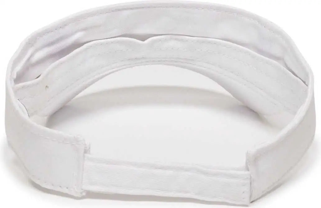 OC Sports PCTV-100 Adjustable Cotton Visors - White