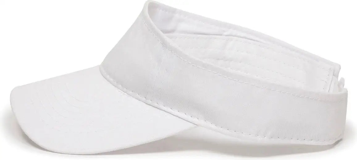 OC Sports PCTV-100 Adjustable Cotton Visors - White