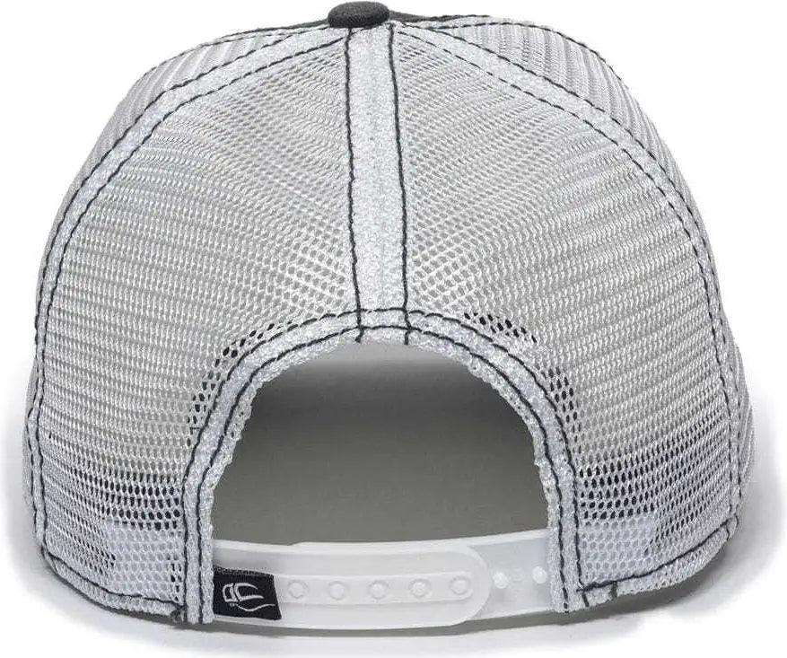 OC Sports PDT-750M Adjustable Mesh Back Cap - Black White - Black White / 6 7/8’’ - 7 1/2’’