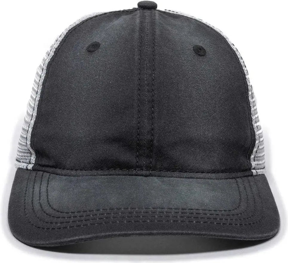 OC Sports PDT-750M Adjustable Mesh Back Cap - Black White - Black White / 6 7/8’’ - 7 1/2’’