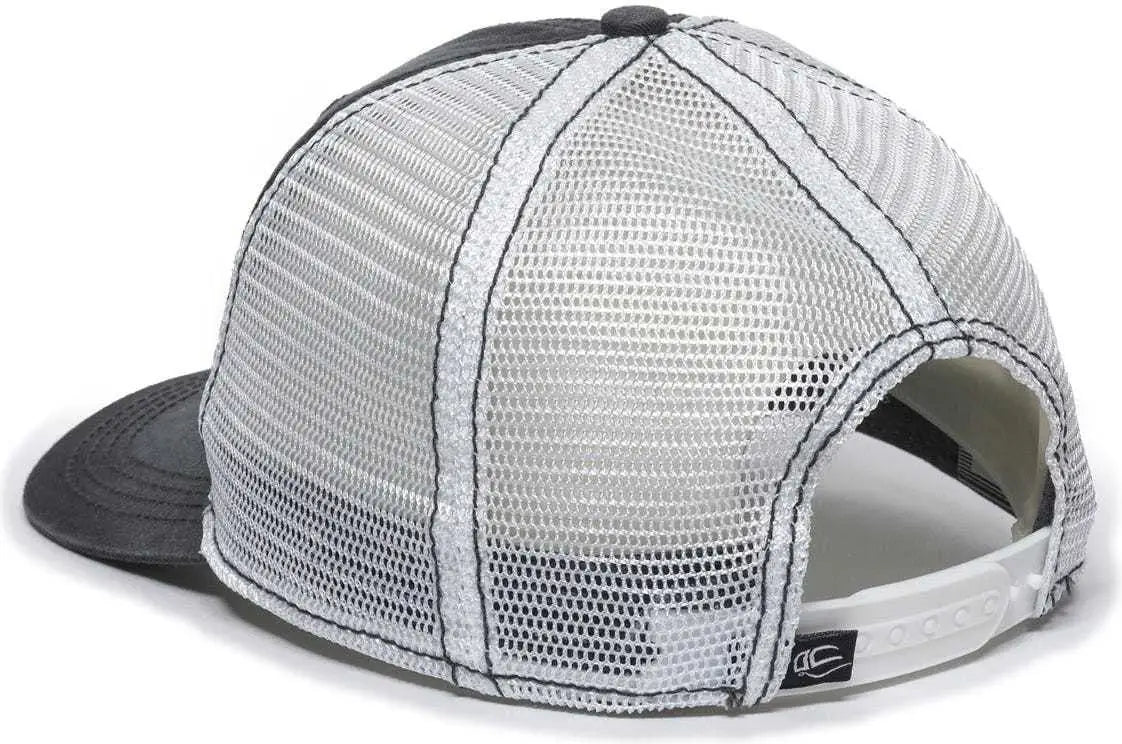 OC Sports PDT-750M Adjustable Mesh Back Cap - Black White - Black White / 6 7/8’’ - 7 1/2’’