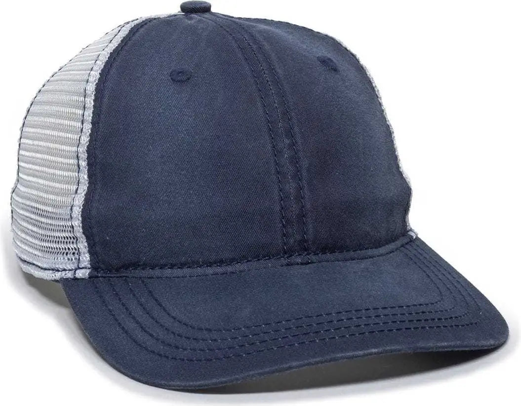 OC Sports PDT-750M Adjustable Mesh Back Cap - Navy White - Navy White / 6 7/8’’ - 7 1/2’’