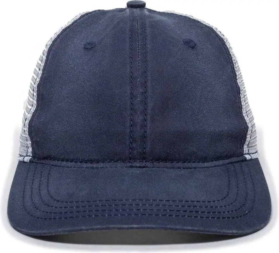 OC Sports PDT-750M Adjustable Mesh Back Cap - Navy White - Navy White / 6 7/8’’ - 7 1/2’’