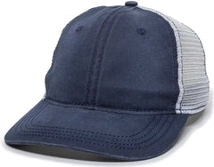 OC Sports PDT-750M Adjustable Mesh Back Cap - Navy White - Navy White / 6 7/8’’ - 7 1/2’’
