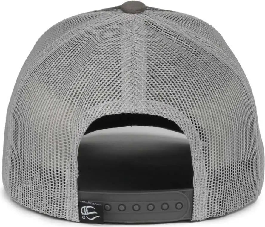 OC Sports PDT20M Pigment Dyed Twill Mesh Back Cap - Black Light Gray Charcoal - Dark Gray / OSFM