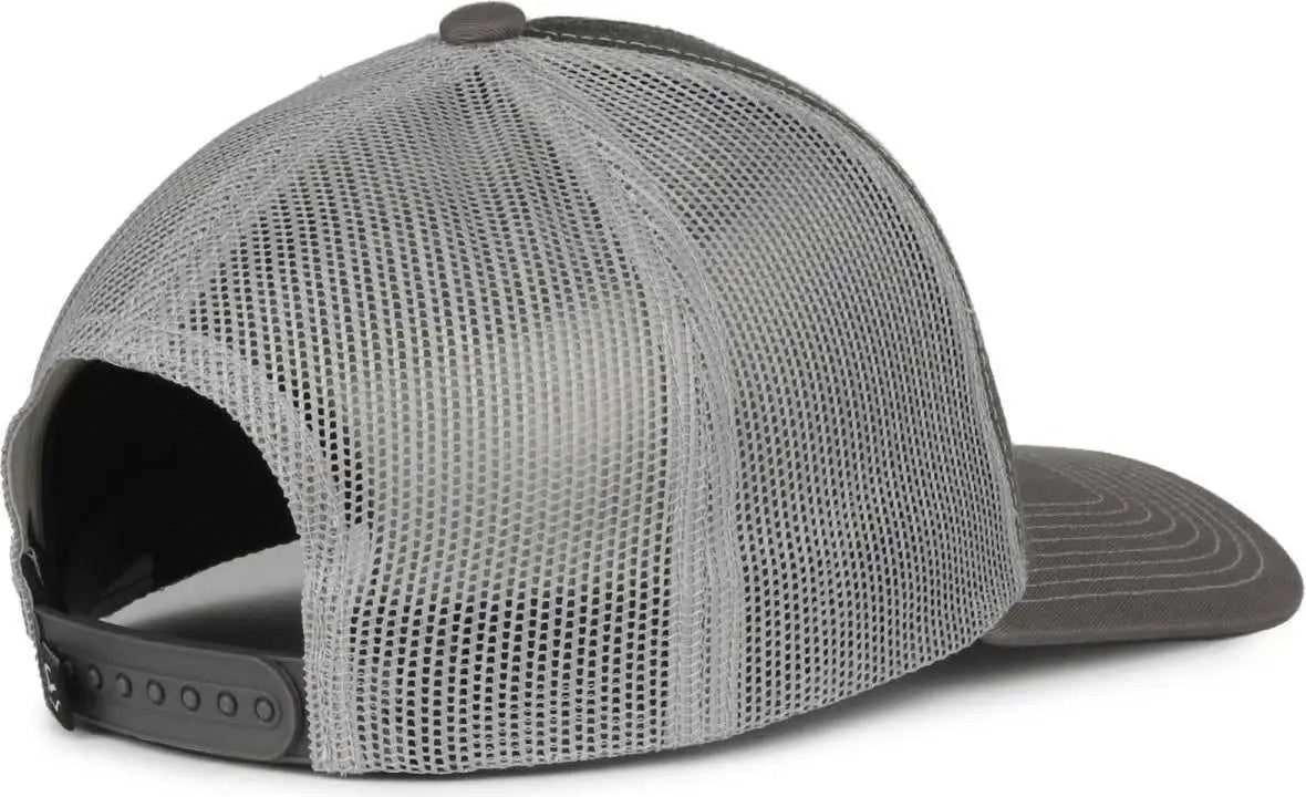 OC Sports PDT20M Pigment Dyed Twill Mesh Back Cap - Black Light Gray Charcoal - Dark Gray / OSFM