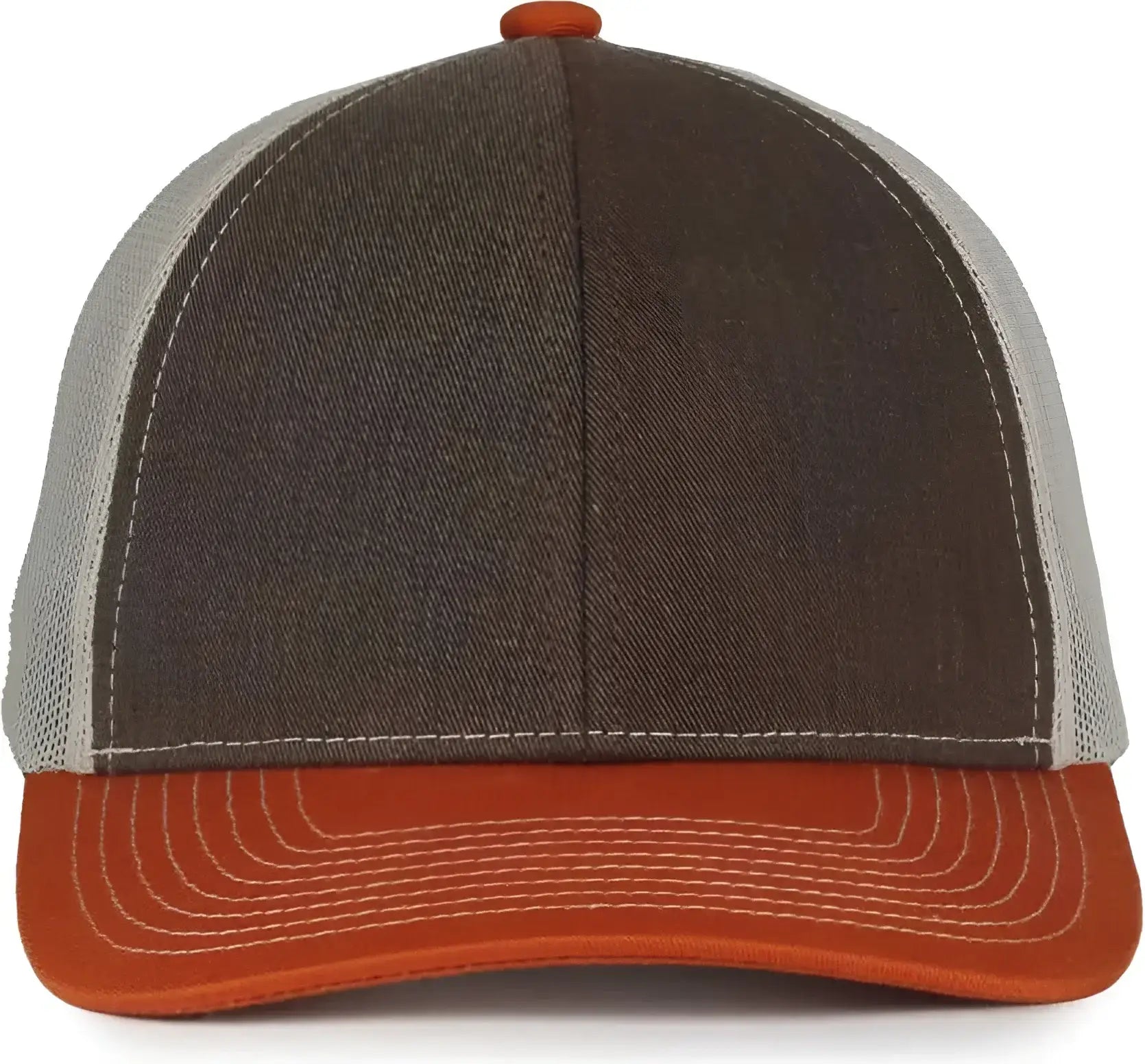 OC Sports PDT20M Pigment Dyed Twill Mesh Back Cap - Brown Putty Orange - Orange / OSFM