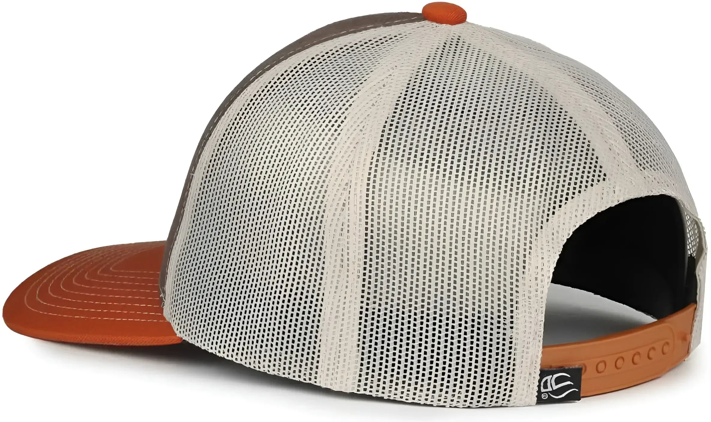 OC Sports PDT20M Pigment Dyed Twill Mesh Back Cap - Brown Putty Orange - Orange / OSFM