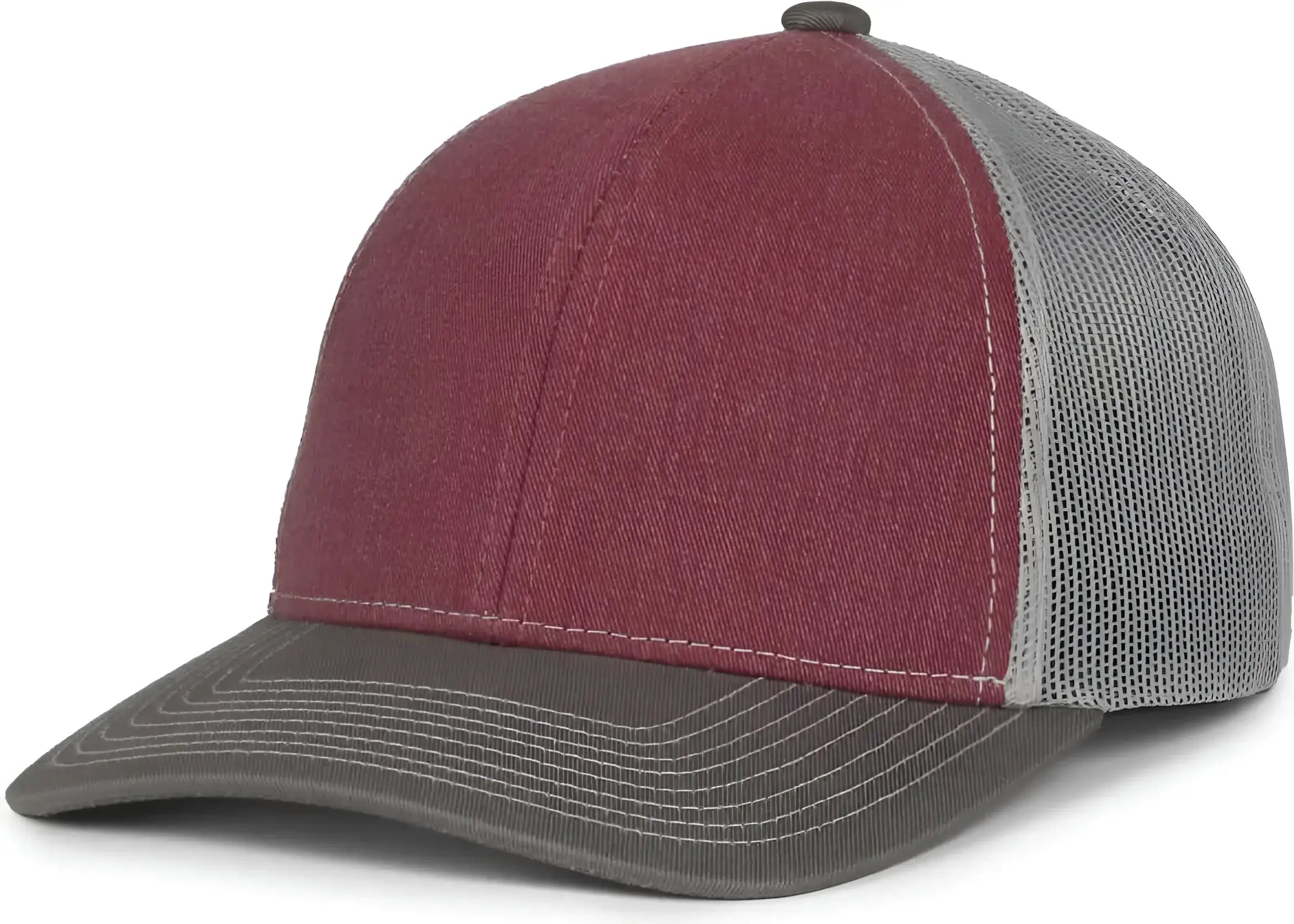 OC Sports PDT20M Pigment Dyed Twill Mesh Back Cap - Cardinal Light Gray Charcoal - Dark Gray / OSFM