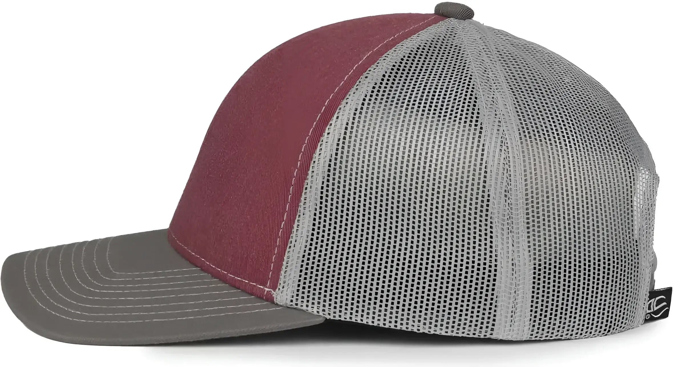 OC Sports PDT20M Pigment Dyed Twill Mesh Back Cap - Cardinal Light Gray Charcoal - Dark Gray / OSFM