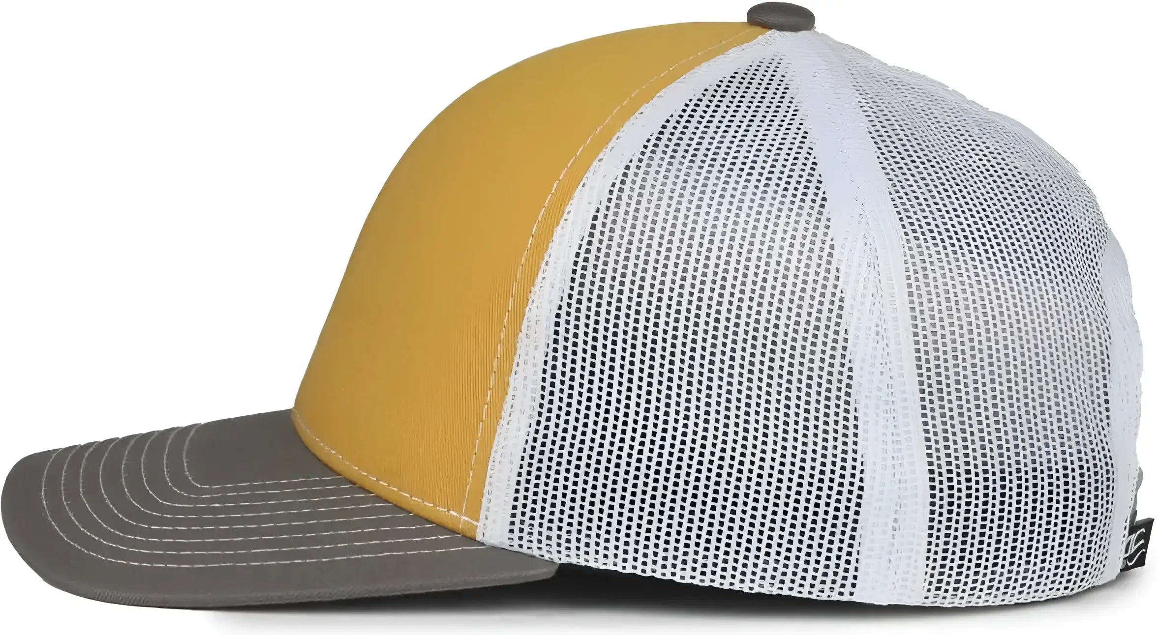 OC Sports PDT20M Pigment Dyed Twill Mesh Back Cap - Gold White Charcoal - Dark Gray / OSFM