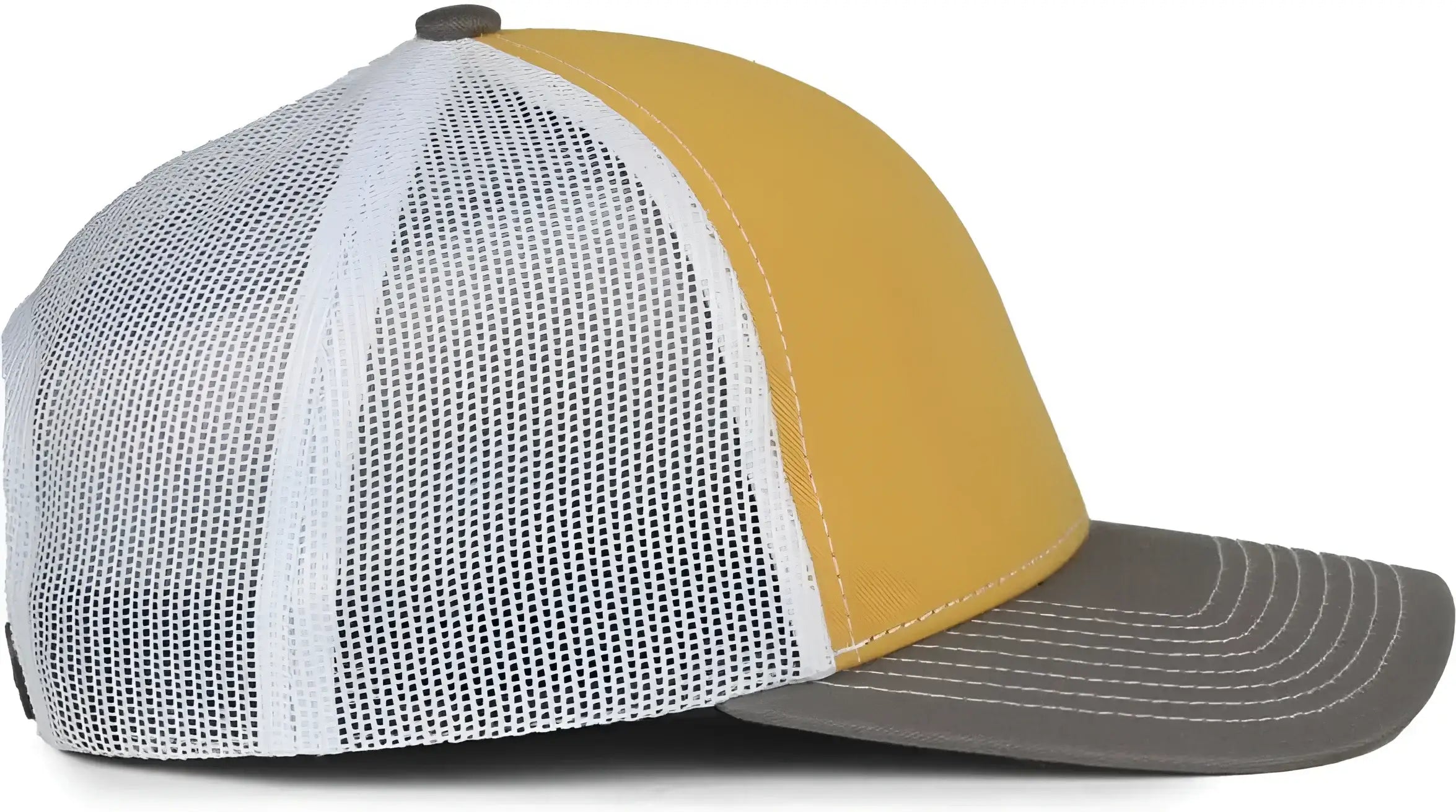 OC Sports PDT20M Pigment Dyed Twill Mesh Back Cap - Gold White Charcoal - Dark Gray / OSFM
