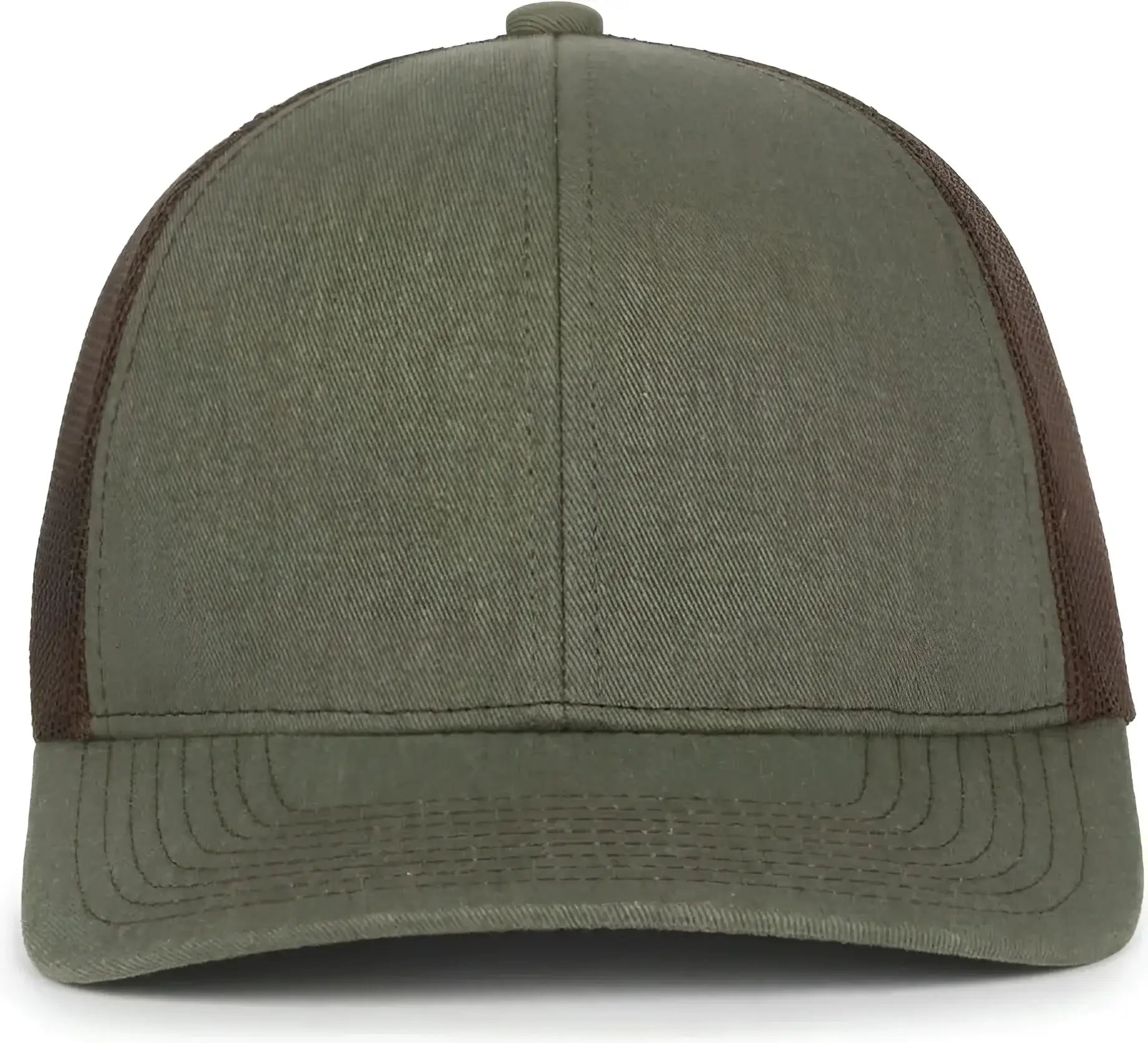 OC Sports PDT20M Pigment Dyed Twill Mesh Back Cap - Olive Brown - Brown / OSFM
