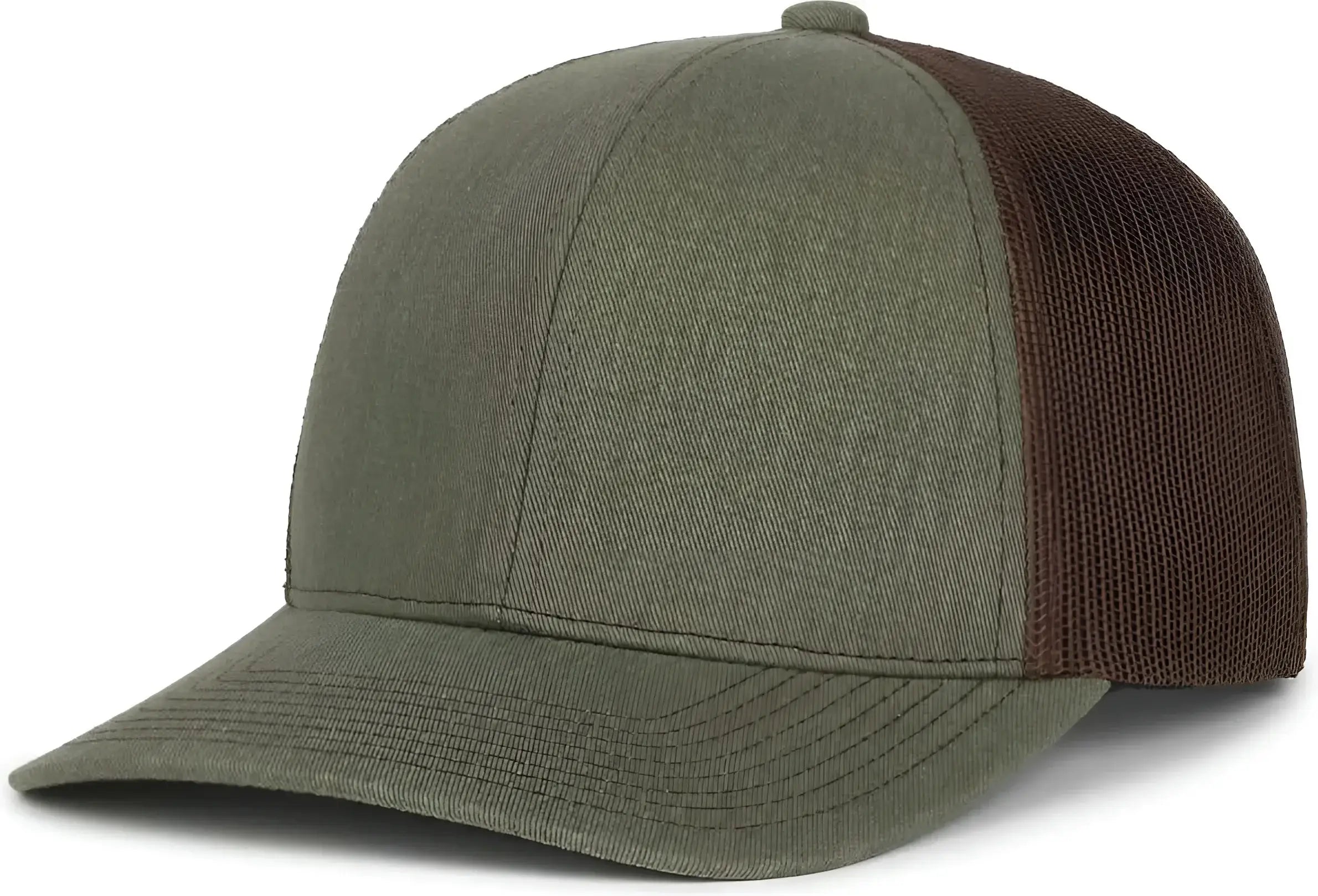 OC Sports PDT20M Pigment Dyed Twill Mesh Back Cap - Olive Brown - Brown / OSFM