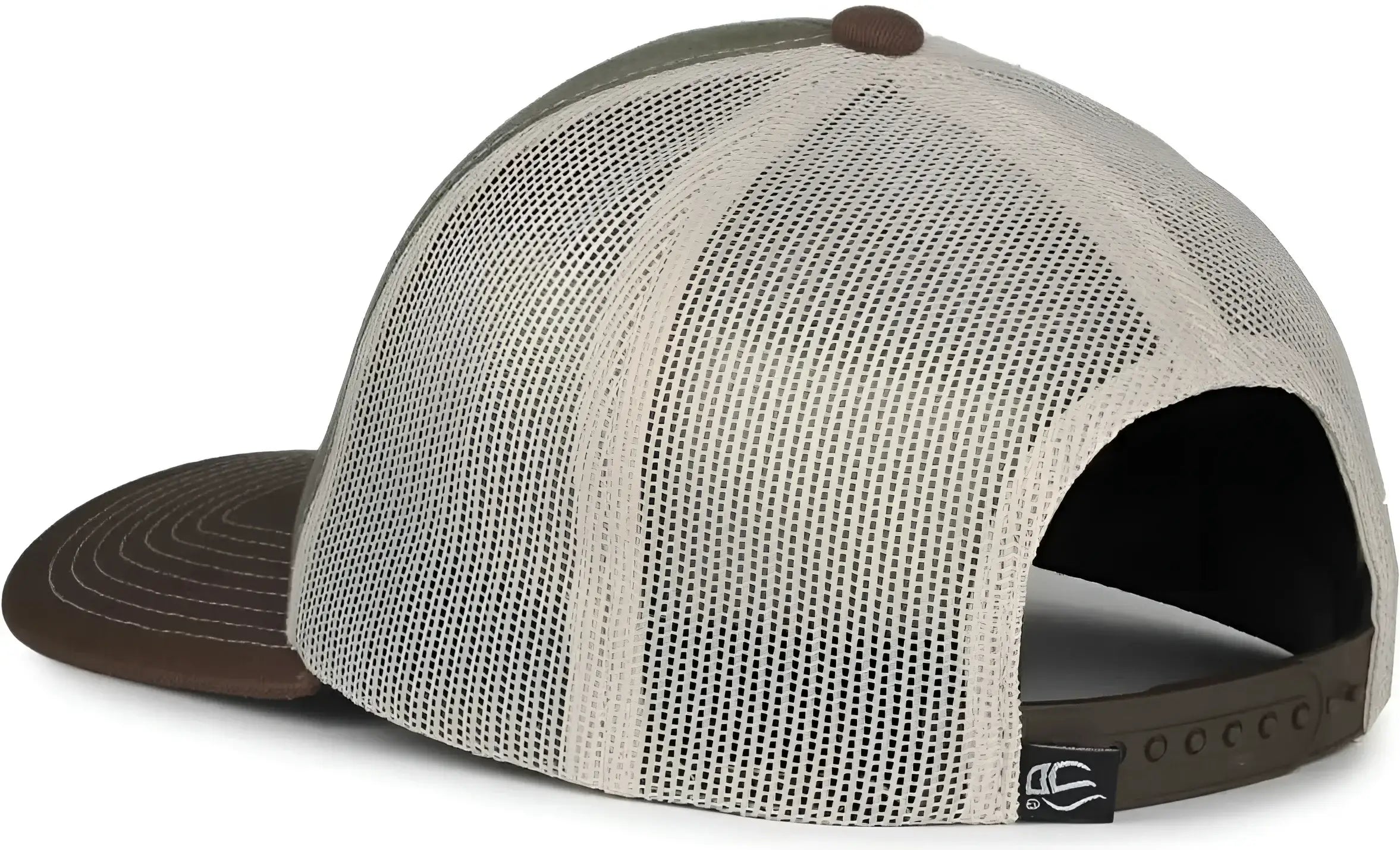 OC Sports PDT20M Pigment Dyed Twill Mesh Back Cap - Olive Putty Brown - Brown / OSFM