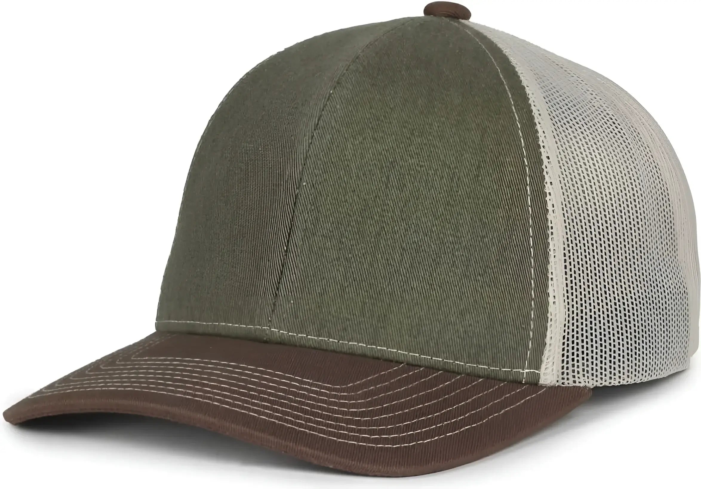 OC Sports PDT20M Pigment Dyed Twill Mesh Back Cap - Olive Putty Brown - Brown / OSFM