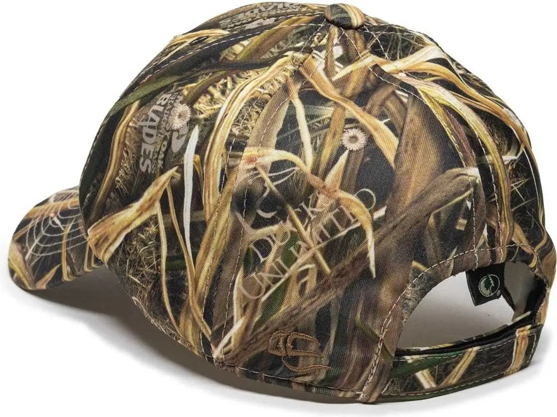 OC Sports PFC-100 Adjustable Cap - Mossy Oak Shadow Grass Blades Ducks Unlimited Edition - Mossy Oak Shadow Grass