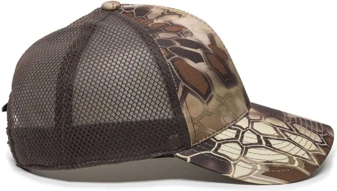 OC Sports PFC-150M Adjustable Mesh Back Cap - Kryptek Highlander Brown - Kryptek Highlander Brown / 6 7/8’’ - 7 1/2’’