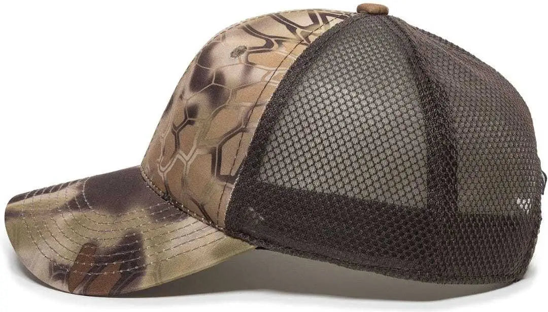 OC Sports PFC-150M Adjustable Mesh Back Cap - Kryptek Highlander Brown - Kryptek Highlander Brown / 6 7/8’’ - 7 1/2’’