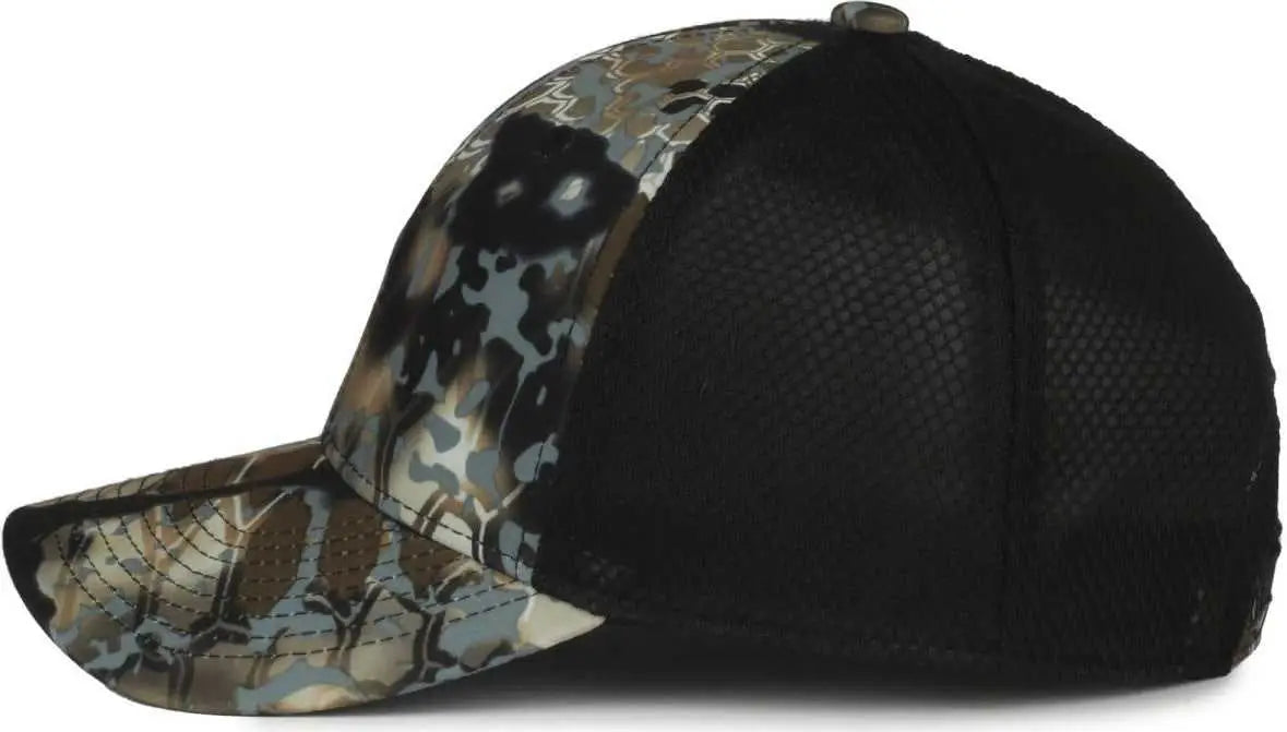 OC Sports PFC-150M Adjustable Mesh Back Cap - Kryptek Obskura Skyfall Black - Kryptek Black / OSFM