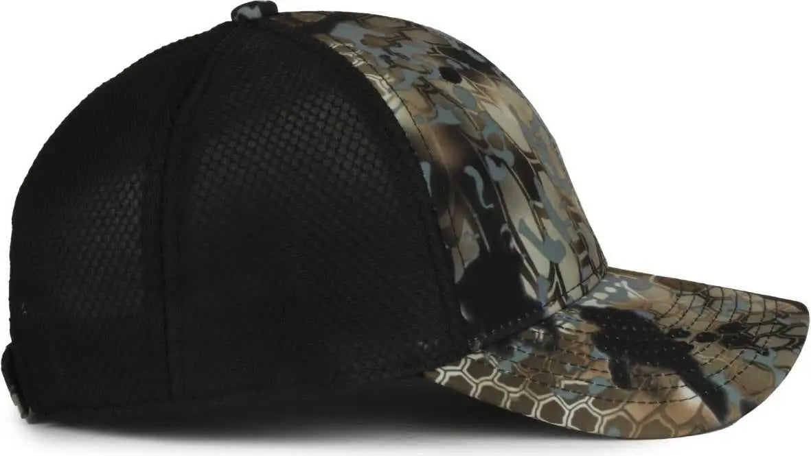 OC Sports PFC-150M Adjustable Mesh Back Cap - Kryptek Obskura Skyfall Black - Kryptek Black / OSFM
