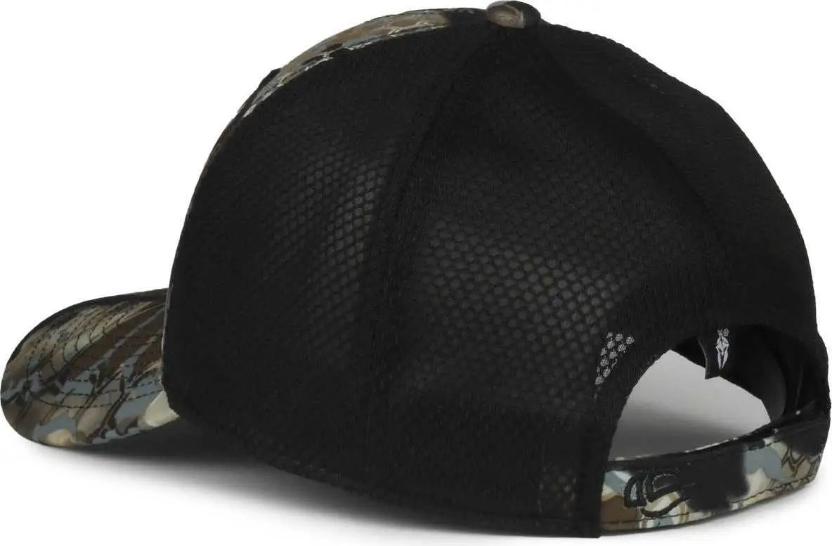 OC Sports PFC-150M Adjustable Mesh Back Cap - Kryptek Obskura Skyfall Black - Kryptek Black / OSFM