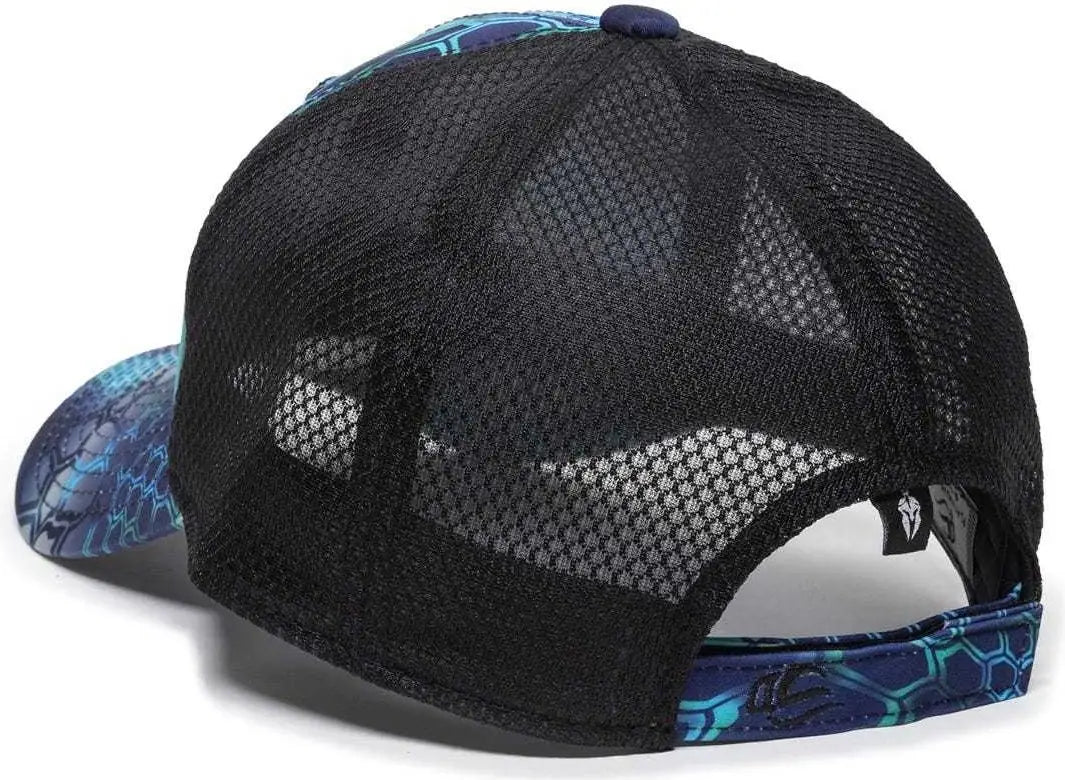 OC Sports PFC-150M Adjustable Mesh Back Cap - Kryptek Pontus Black - Kryptek Pontus Black / 6 7/8’’ - 7 1/2’’