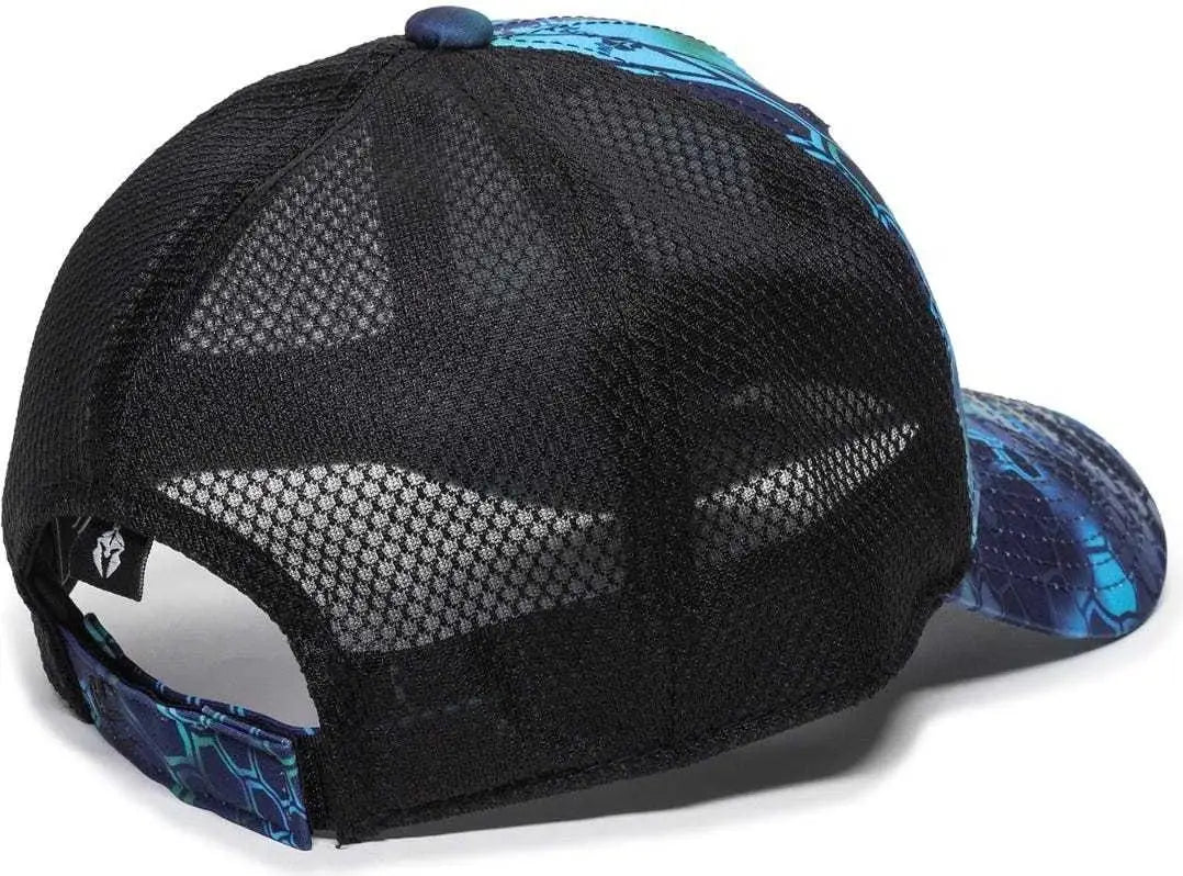 OC Sports PFC-150M Adjustable Mesh Back Cap - Kryptek Pontus Black - Kryptek Pontus Black / 6 7/8’’ - 7 1/2’’