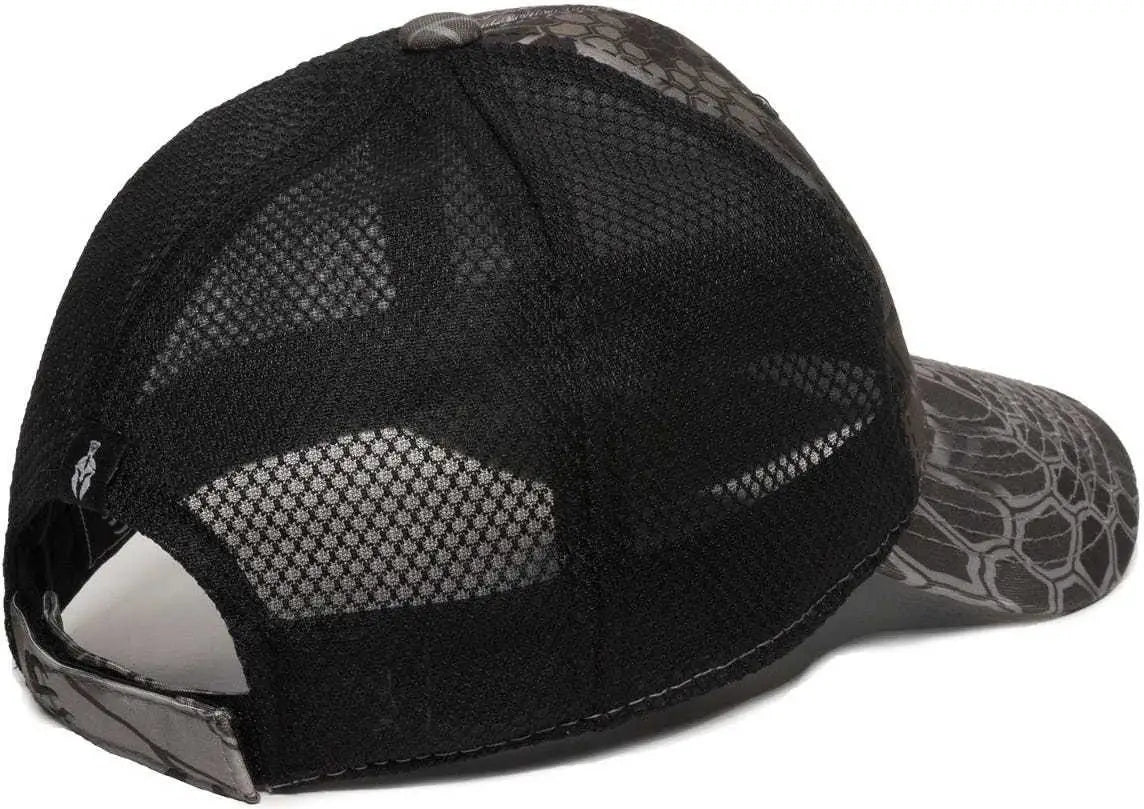 OC Sports PFC-150M Adjustable Mesh Back Cap - Kryptek Raid Black - Kryptek Raid Black / 6 7/8’’ - 7 1/2’’
