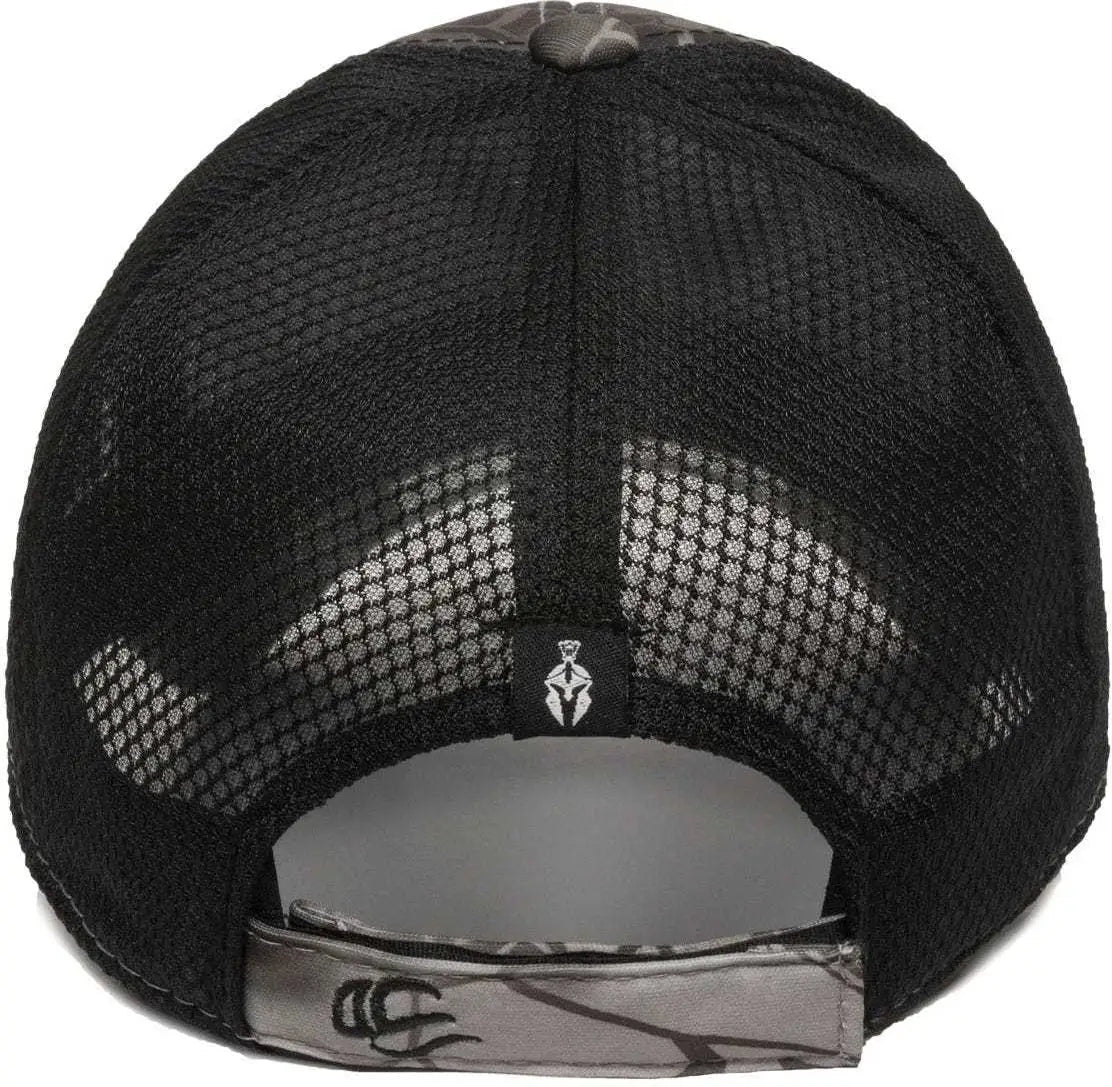 OC Sports PFC-150M Adjustable Mesh Back Cap - Kryptek Raid Black - Kryptek Raid Black / 6 7/8’’ - 7 1/2’’