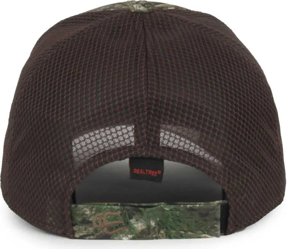 OC Sports PFC-150M Adjustable Mesh Back Cap - Realtree APX Brown - Realtree Brown / OSFM