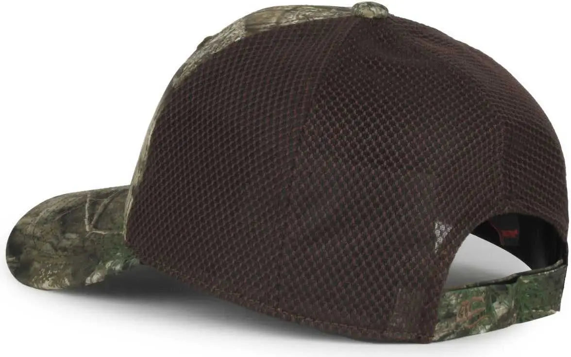 OC Sports PFC-150M Adjustable Mesh Back Cap - Realtree APX Brown - Realtree Brown / OSFM