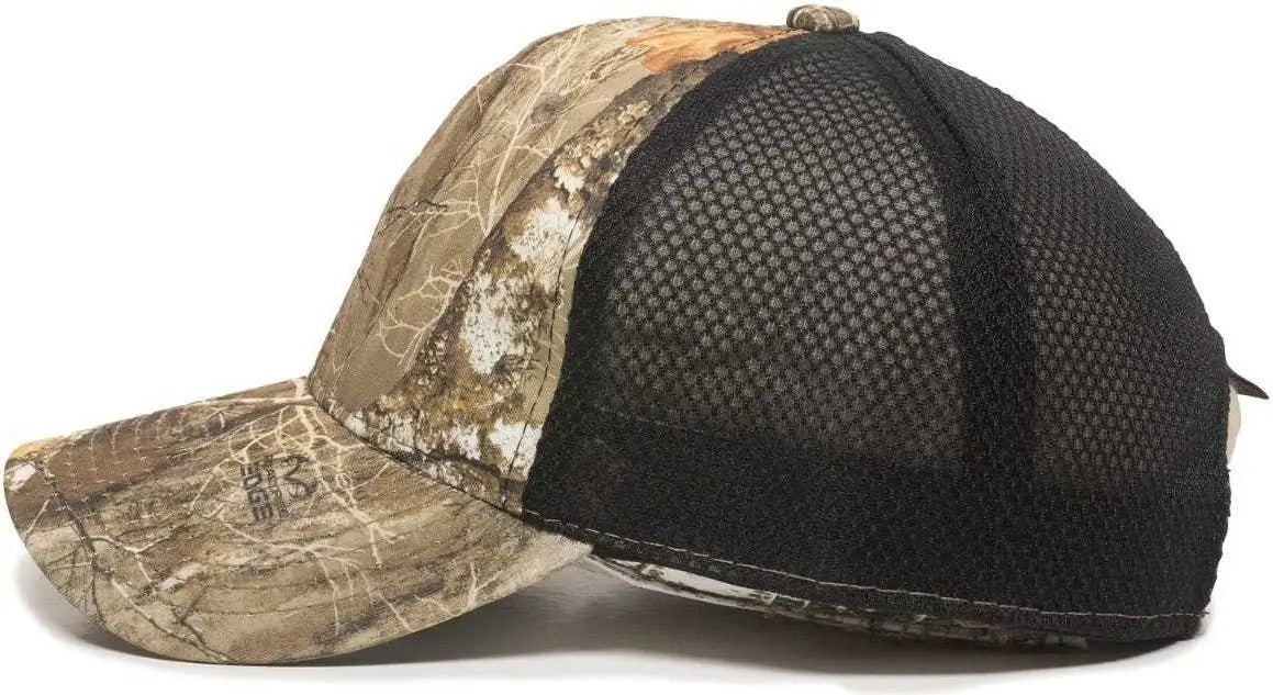 OC Sports PFC-150M Adjustable Mesh Back Cap - Realtree Edge Black - Realtree Edge Black / 6 7/8’’ - 7 1/2’’