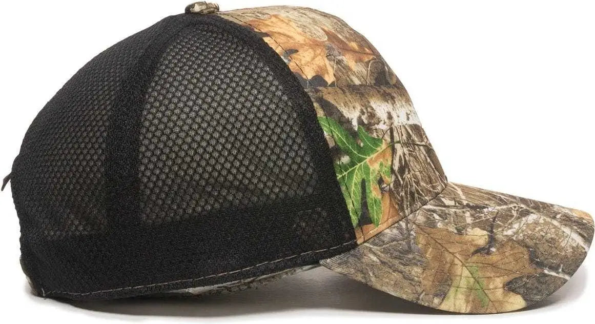 OC Sports PFC-150M Adjustable Mesh Back Cap - Realtree Edge Black - Realtree Edge Black / 6 7/8’’ - 7 1/2’’