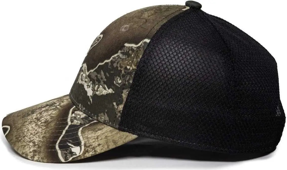 OC Sports PFC-150M Adjustable Mesh Back Cap - Realtree Excape Black - Realtree Black / 6 7/8’’ - 7 1/2’’