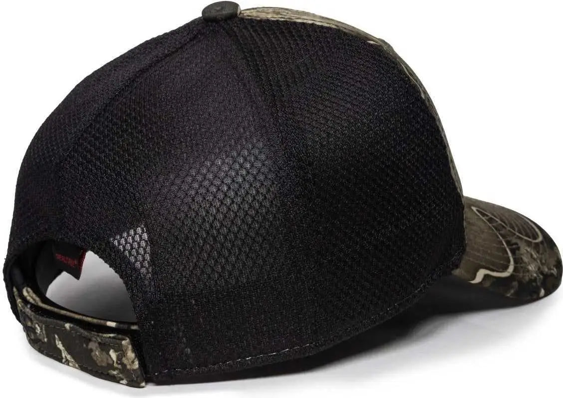 OC Sports PFC-150M Adjustable Mesh Back Cap - Realtree Excape Black - Realtree Black / 6 7/8’’ - 7 1/2’’