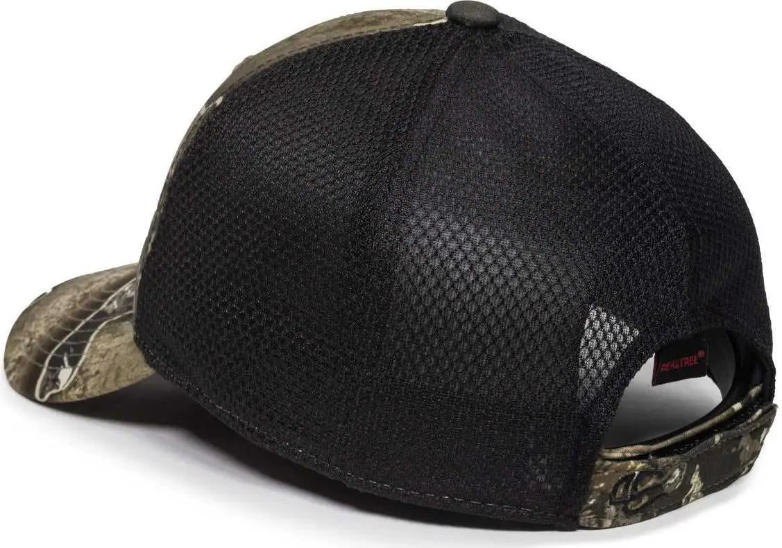 OC Sports PFC-150M Adjustable Mesh Back Cap - Realtree Excape Black - Realtree Black / 6 7/8’’ - 7 1/2’’