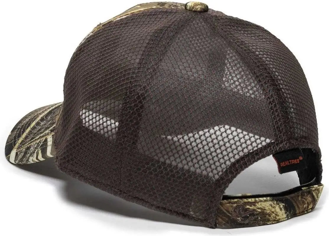 OC Sports PFC-150M Adjustable Mesh Back Cap - Realtree Max-5 Brown - Realtree Brown / 6 7/8’’ - 7 1/2’’