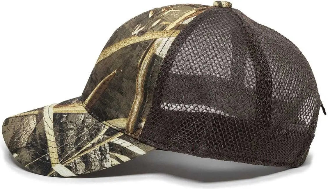 OC Sports PFC-150M Adjustable Mesh Back Cap - Realtree Max-5 Brown - Realtree Brown / 6 7/8’’ - 7 1/2’’