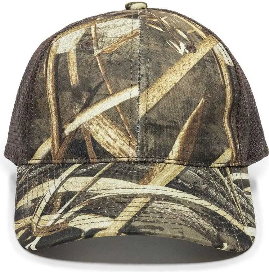 OC Sports PFC-150M Adjustable Mesh Back Cap - Realtree Max-5 Brown - Realtree Brown / 6 7/8’’ - 7 1/2’’