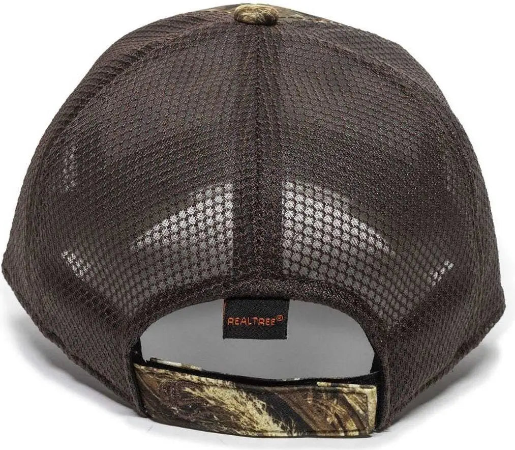 OC Sports PFC-150M Adjustable Mesh Back Cap - Realtree Max-5 Brown - Realtree Brown / 6 7/8’’ - 7 1/2’’