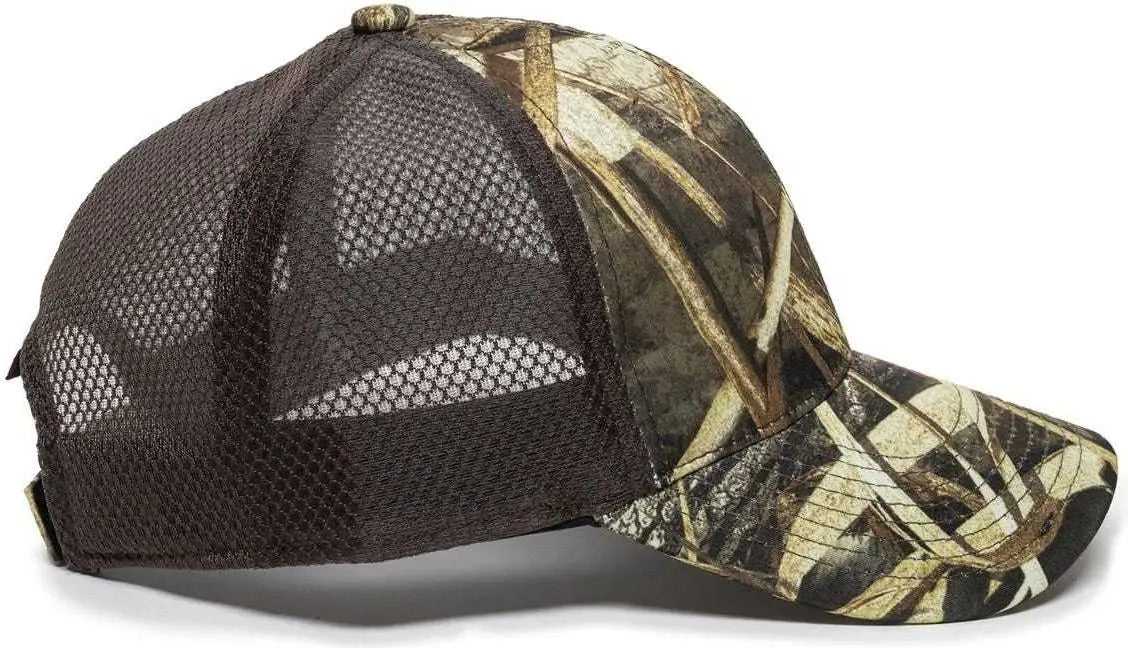 OC Sports PFC-150M Adjustable Mesh Back Cap - Realtree Max-5 Brown - Realtree Brown / 6 7/8’’ - 7 1/2’’