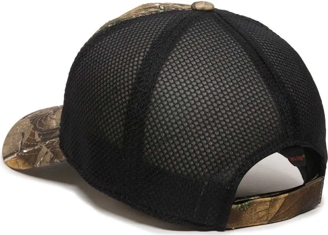 OC Sports PFC-150M Adjustable Mesh Back Cap - Realtree Xtra Black - Realtree Black / Adult