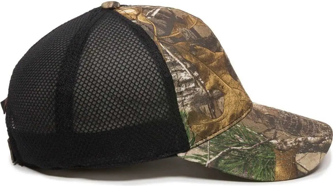 OC Sports PFC-150M Adjustable Mesh Back Cap - Realtree Xtra Black - Realtree Black / Adult