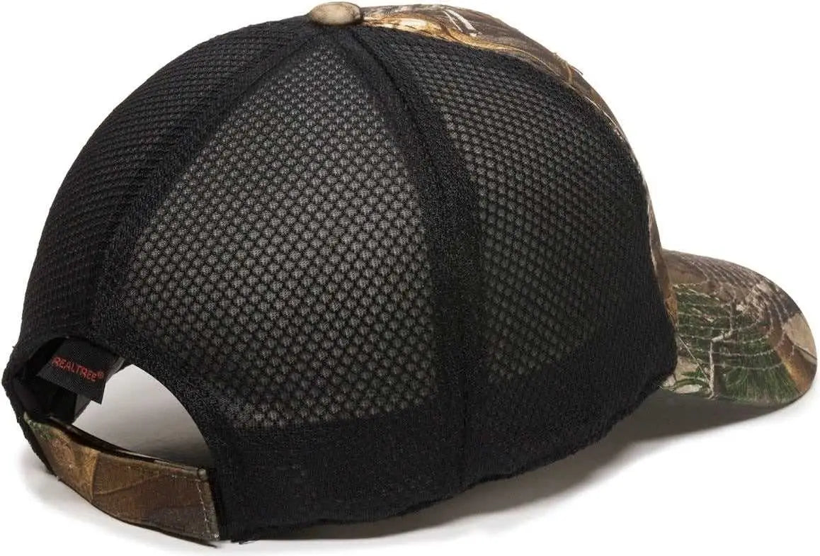 OC Sports PFC-150M Adjustable Mesh Back Cap - Realtree Xtra Black - Realtree Black / Adult